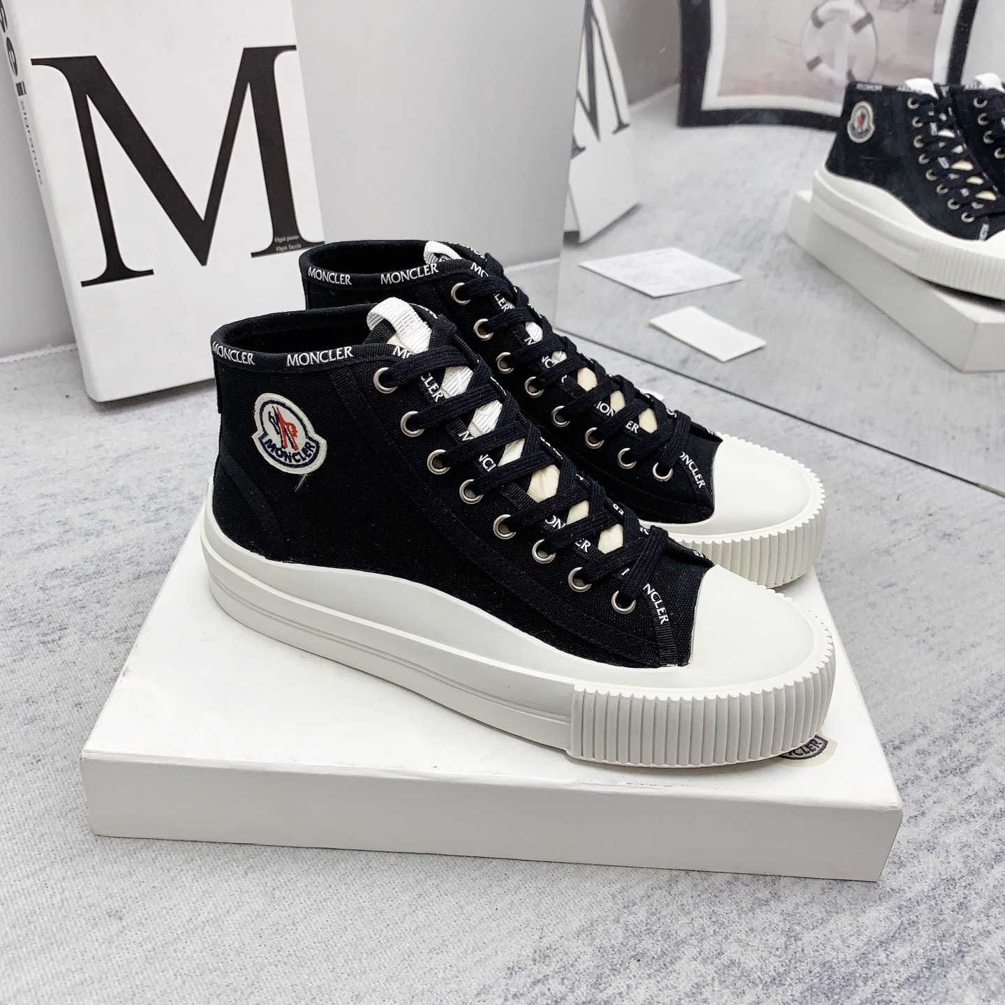 Moncler Black Lissex Sneakers - DopestKickz