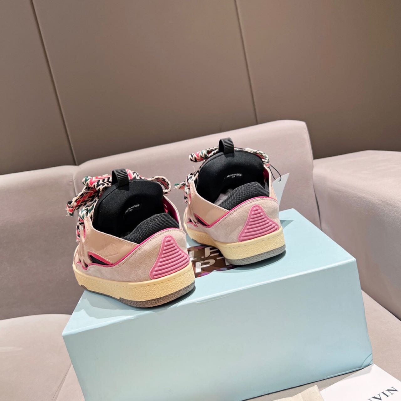 Lanvin Curb Lace Up Sneakers - DopestKickz