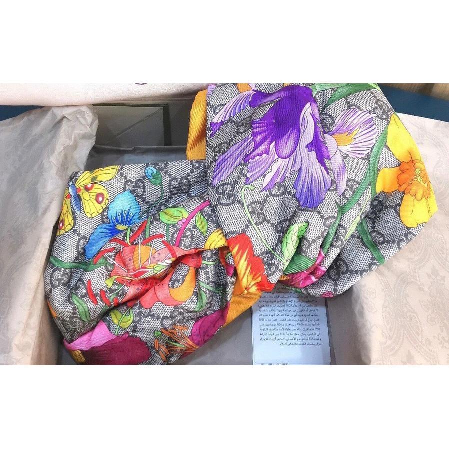 Gucci GG Flora print silk headband - DopestKickz