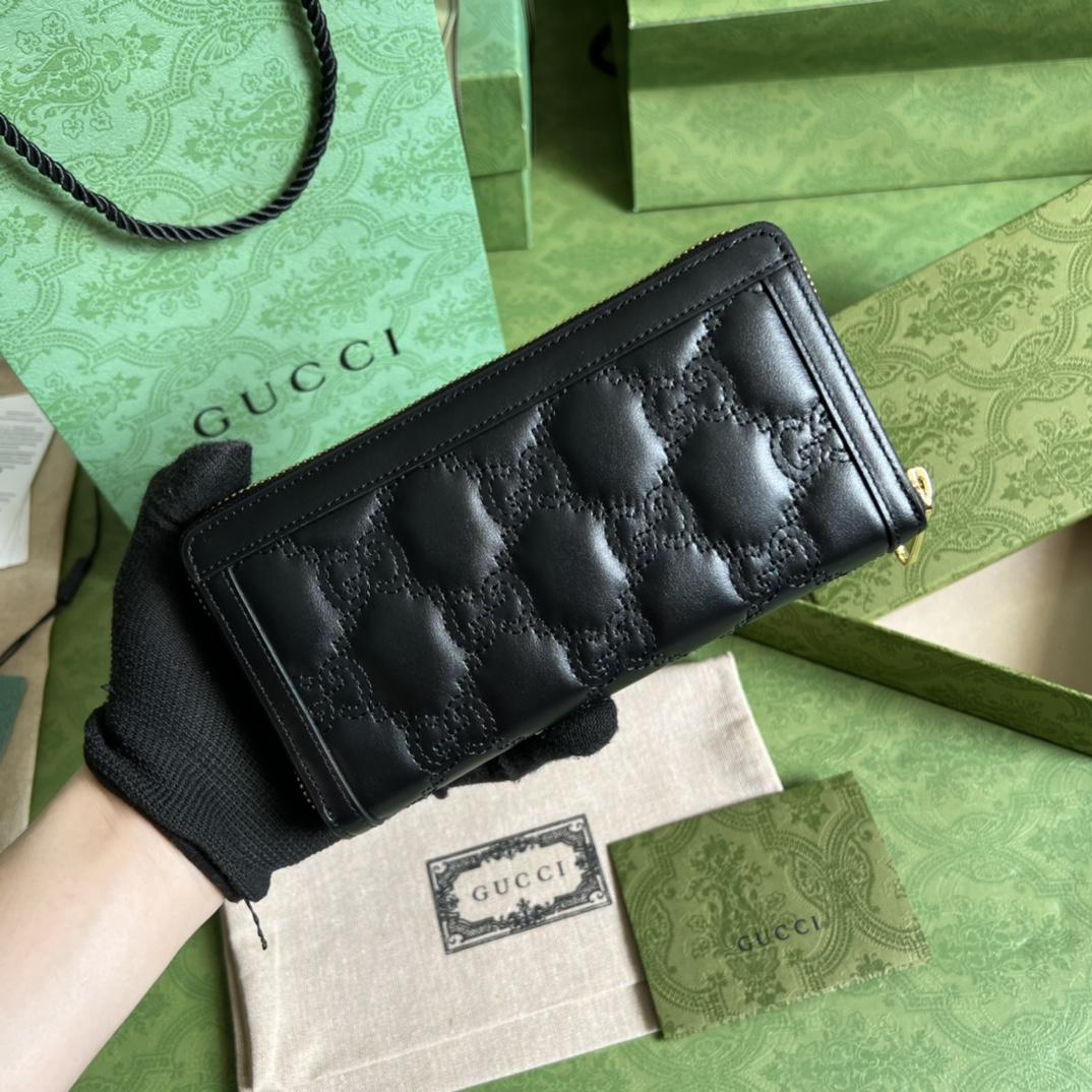 Gucci GG Matelasse Zip-around Wallet - DopestKickz