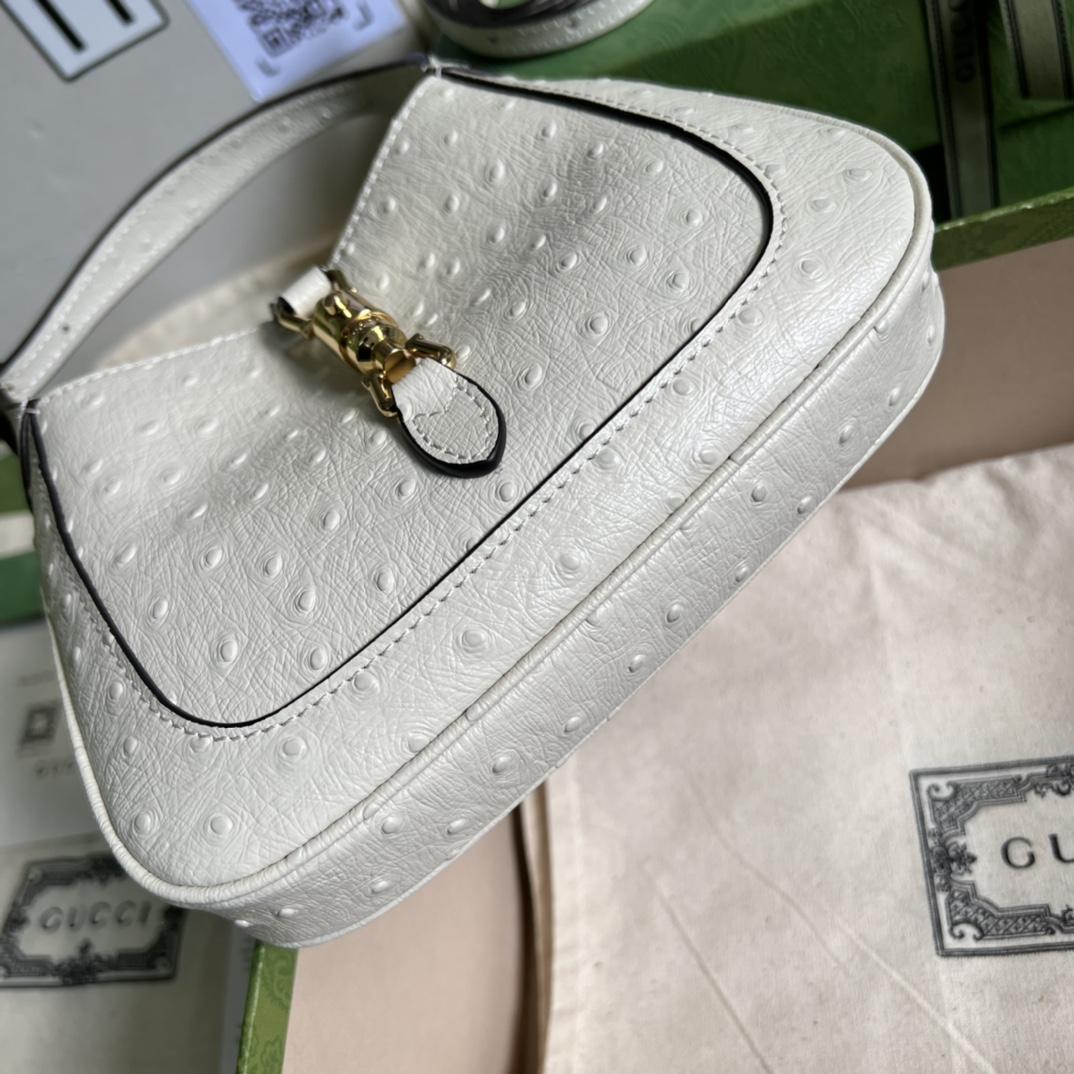 Gucci Jackie 1961 Ostrich Mini Shoulder Bag - DopestKickz