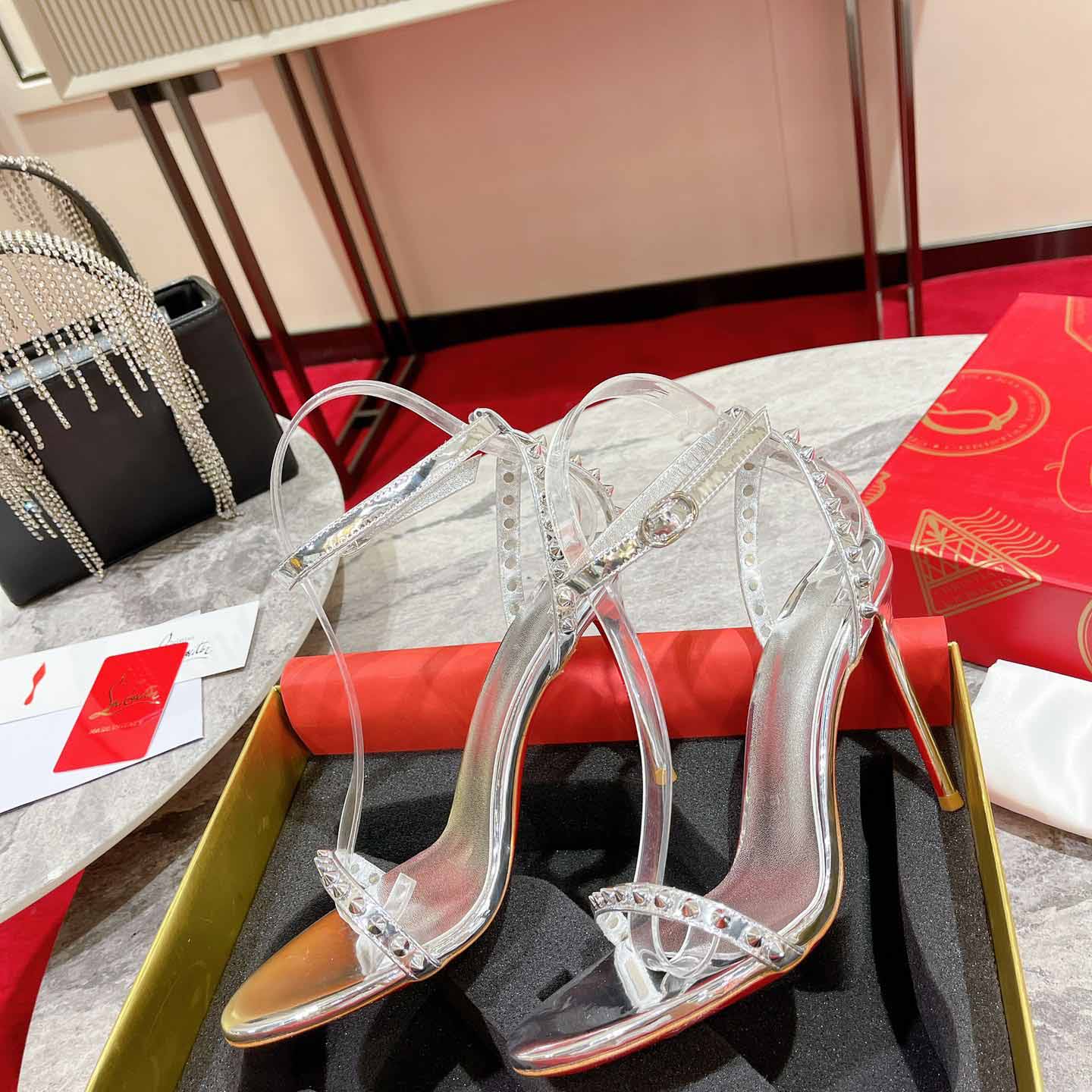 Christian Louboutin Nudes Rosalie Leather Sandals - DopestKickz