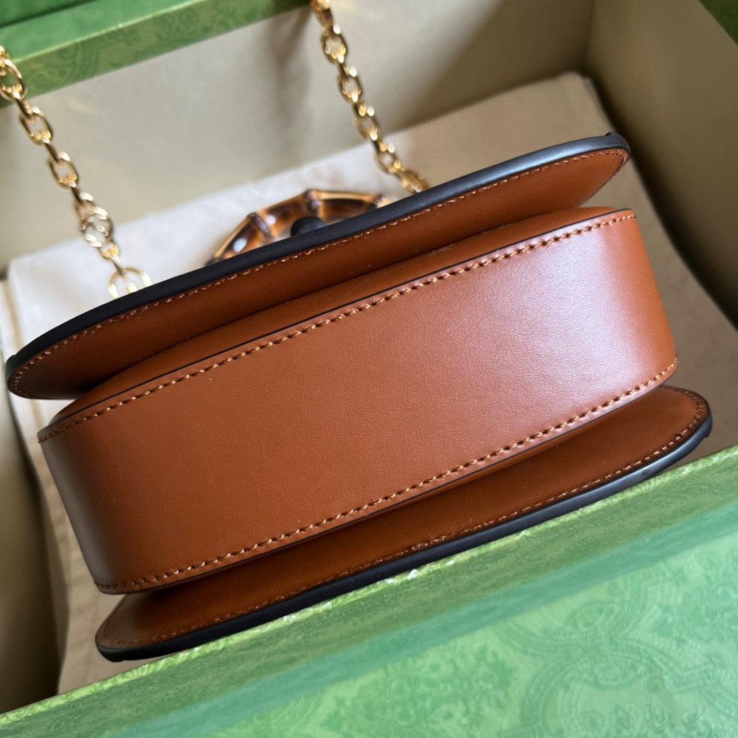 Gucci Bamboo 1947 Mini Top Handle Bag(17-12.5-8cm)   - DopestKickz