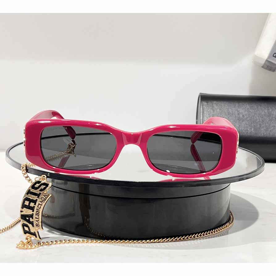 Balenciaga Dynasty Rectangle Acetate Sunglasses - DopestKickz
