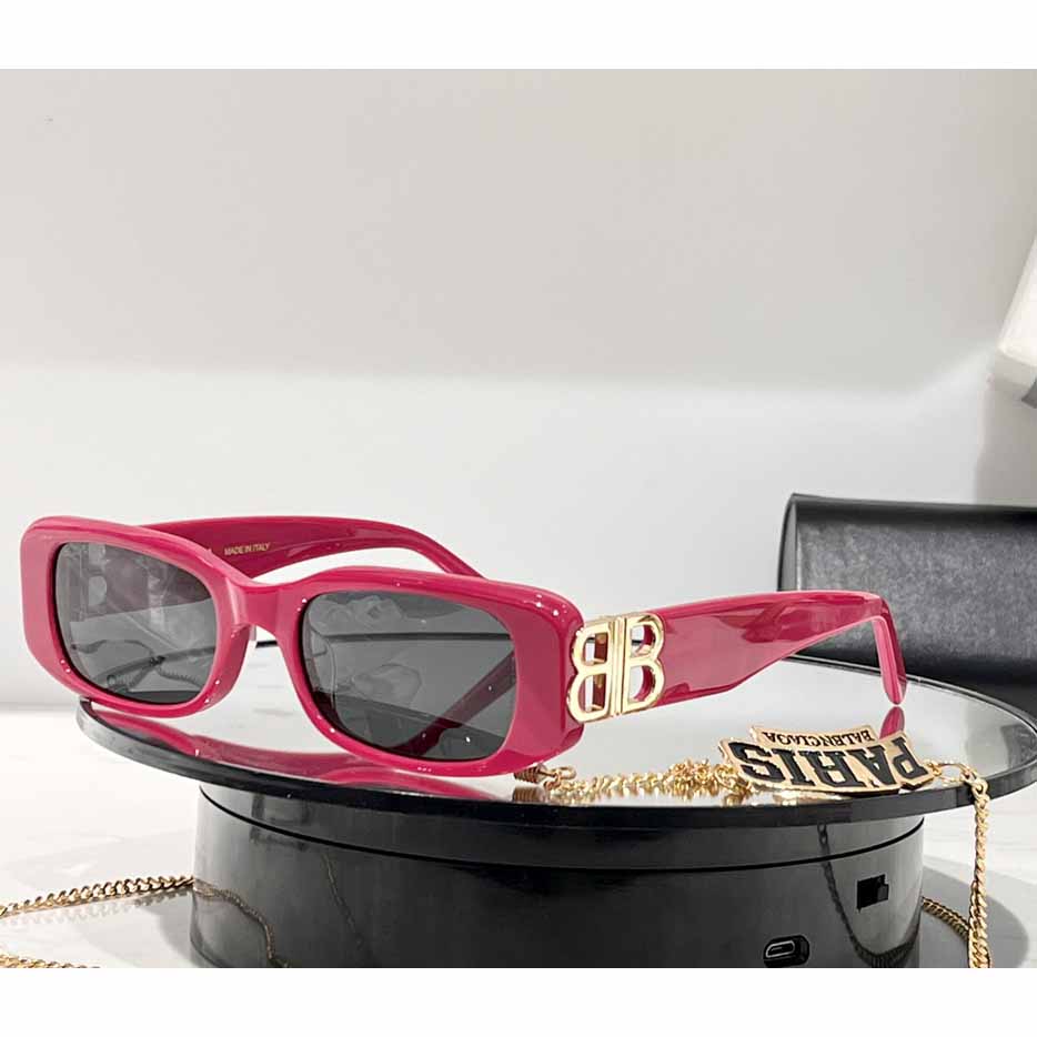 Balenciaga Dynasty Rectangle Acetate Sunglasses - DopestKickz