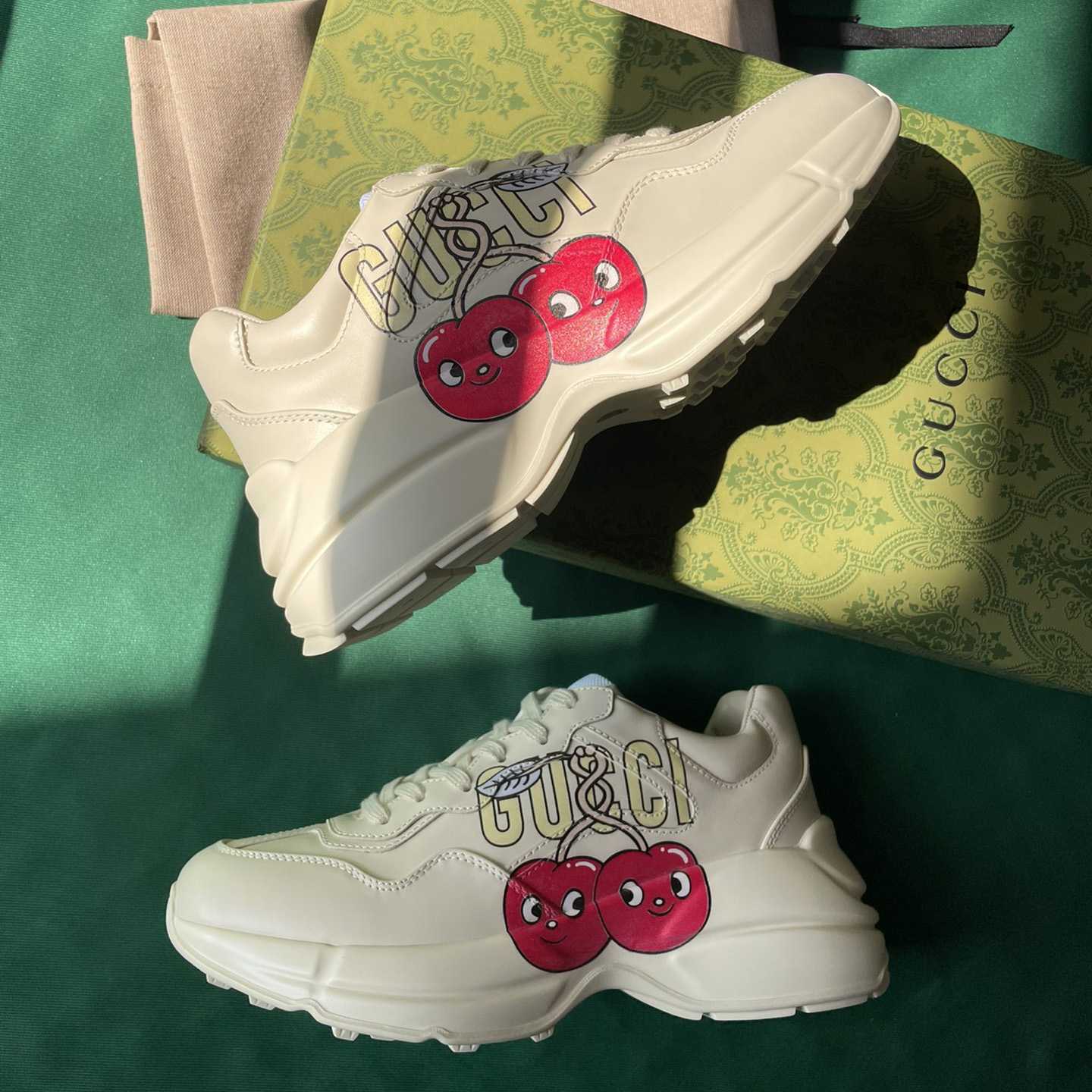 Gucci Rhyton Sneaker With CherryPrint(upon uk size) - DopestKickz