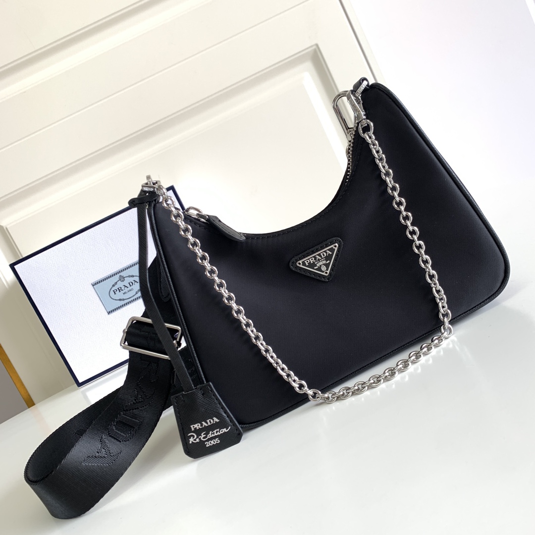 Prada Re-Edition 2005 Re-Nylon Bag(23-12-6CM) - DopestKickz
