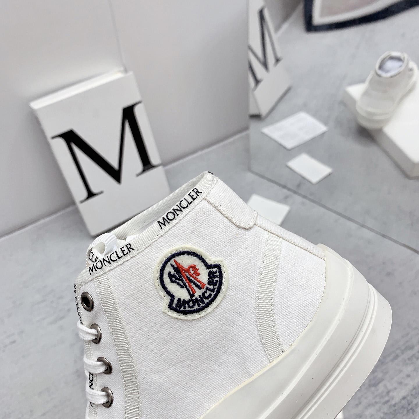 Moncler White Lissex Sneakers - DopestKickz