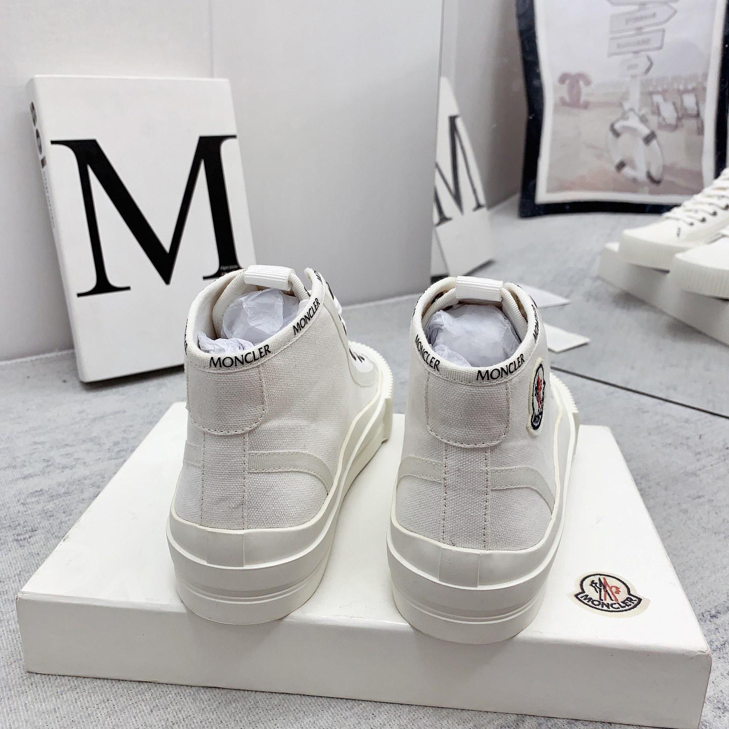 Moncler White Lissex Sneakers - DopestKickz