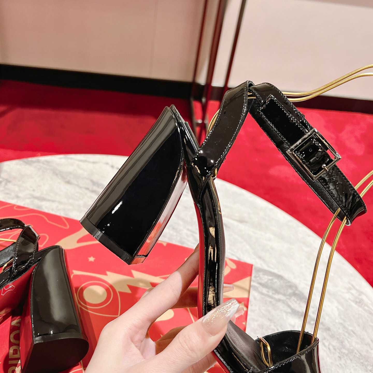 Christian Louboutin Miss Sabina Patent Sandals 85 - DopestKickz