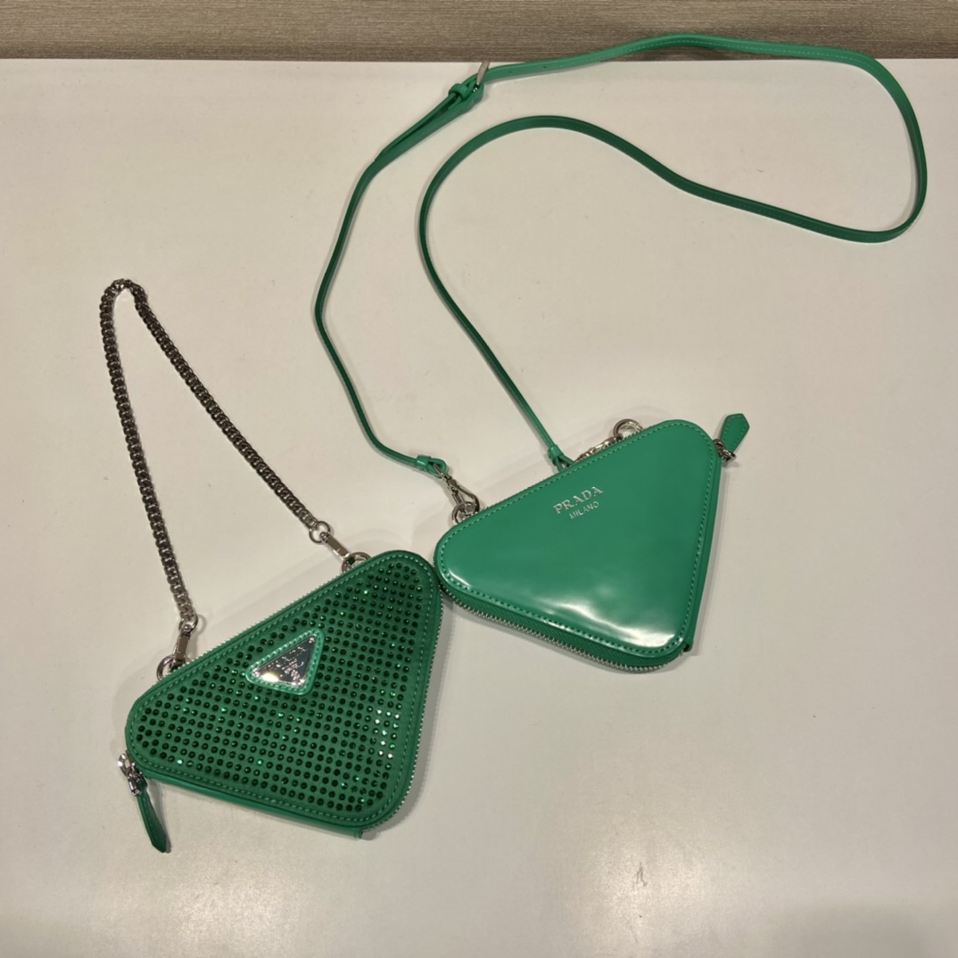 Prada Embellished Satin And Leather Mini-Pouch - DopestKickz