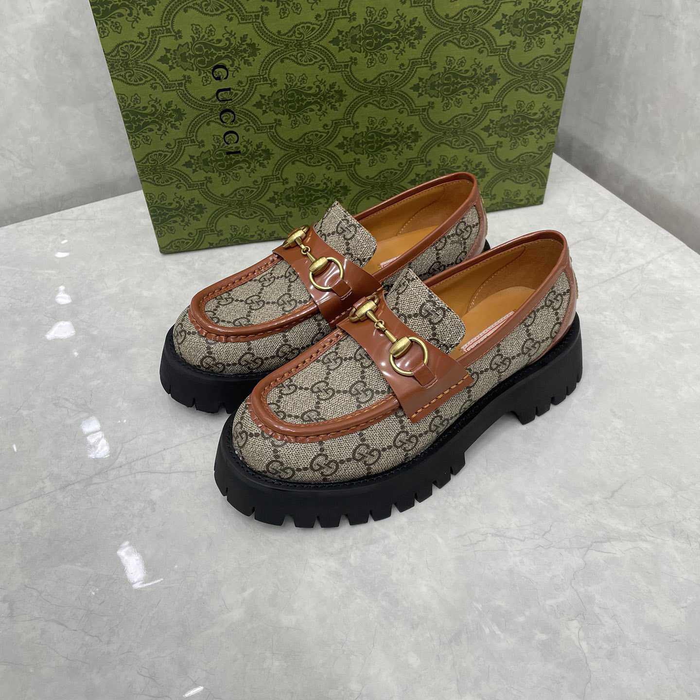 Gucci Women's GG Lug Sole Loafer - DopestKickz