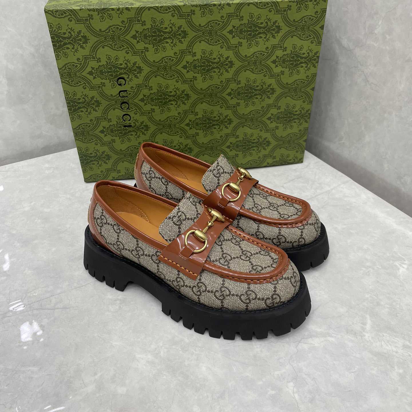 Gucci Women's GG Lug Sole Loafer - DopestKickz
