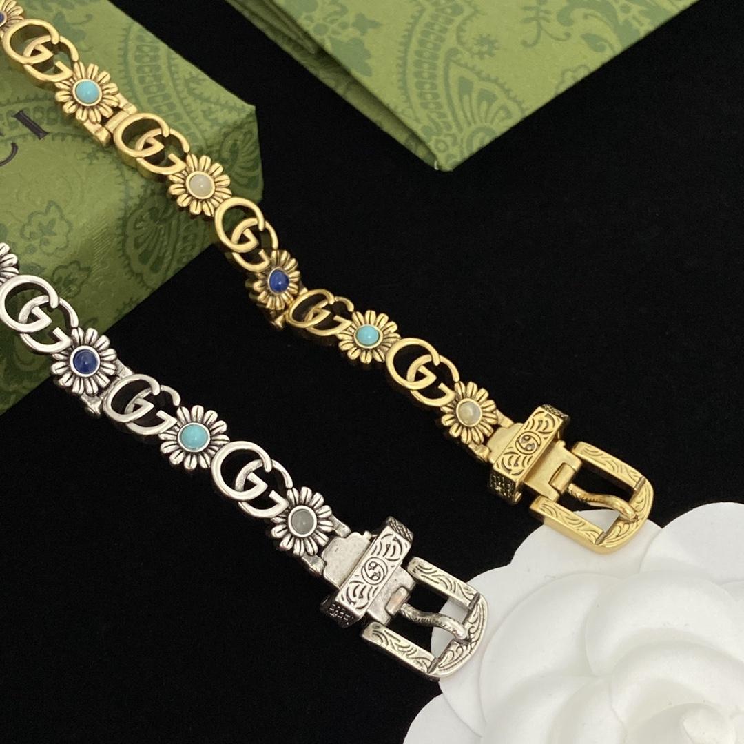 Gucci Double G Flower Bracelet - DopestKickz