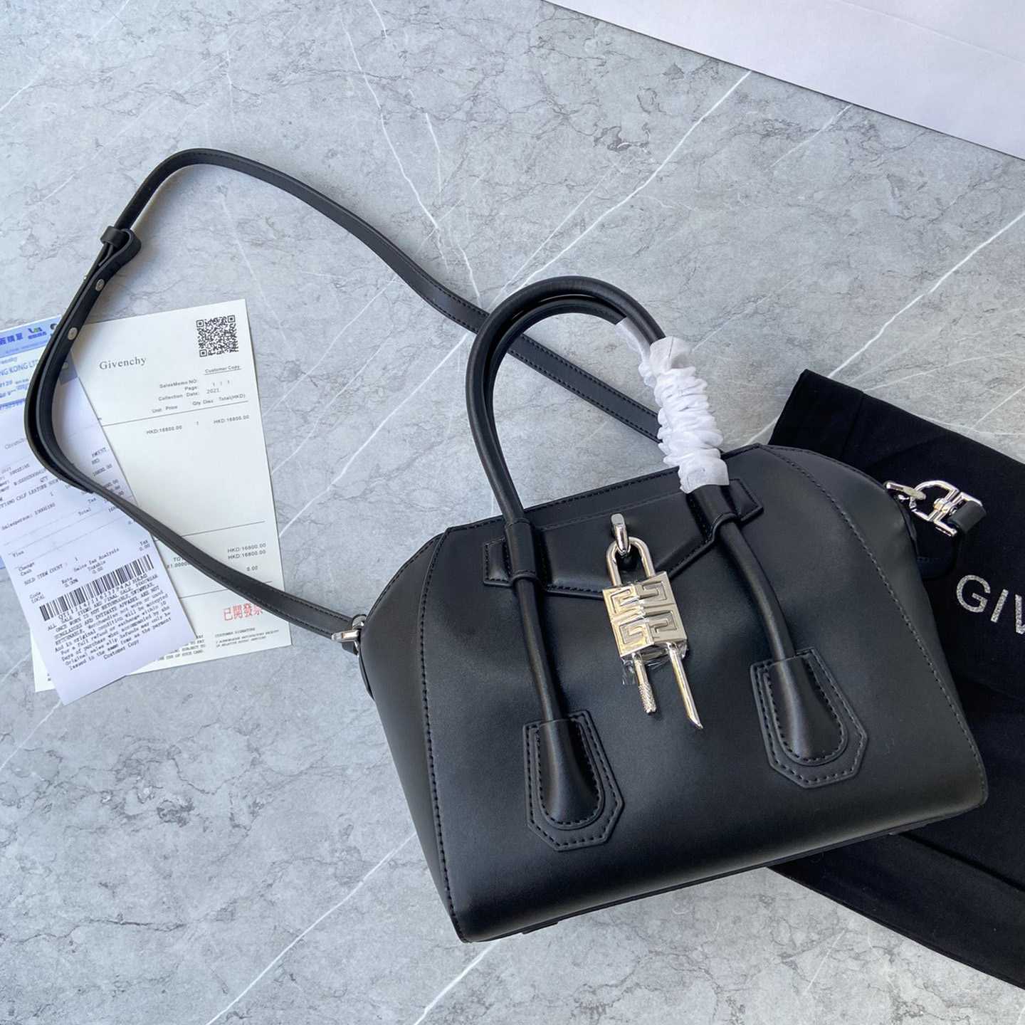 Givenchy Mini Antigona Lock Bag In Box Leather (23*27*13cm) - DopestKickz