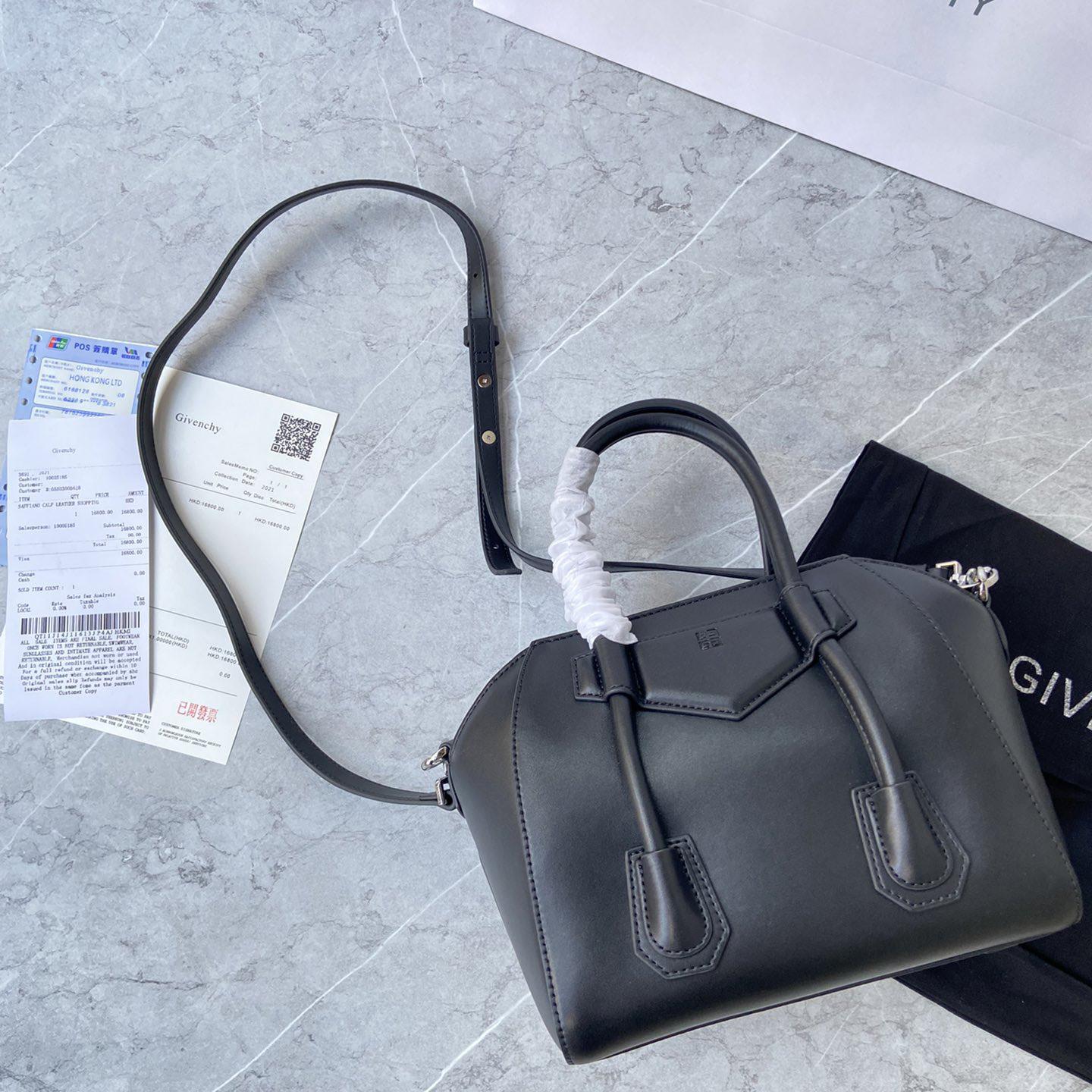 Givenchy Mini Antigona Lock Bag In Box Leather (23*27*13cm) - DopestKickz