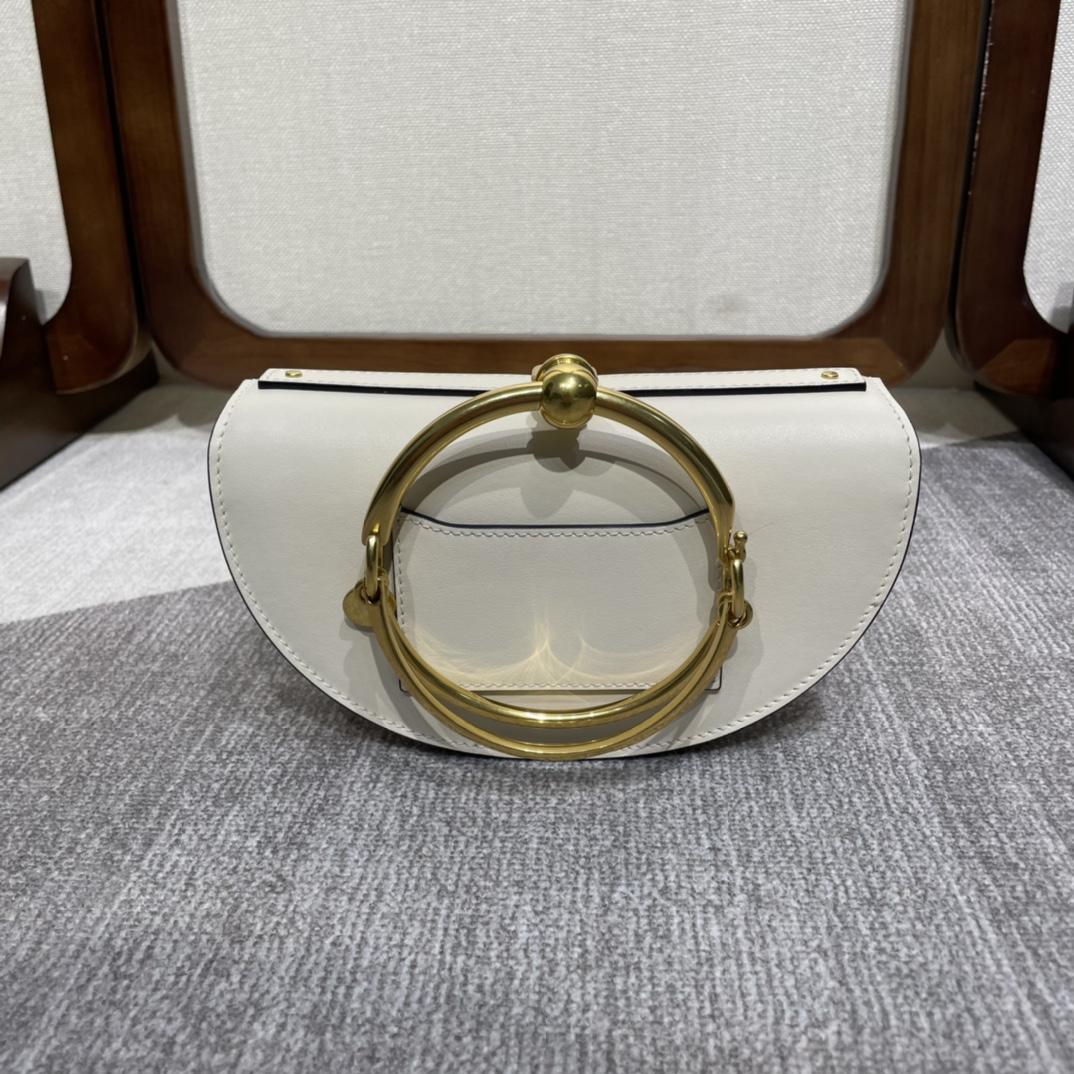 Chloe Women's White Nile Minaudiere Croc Bag (20*6.5*12cm) - DopestKickz