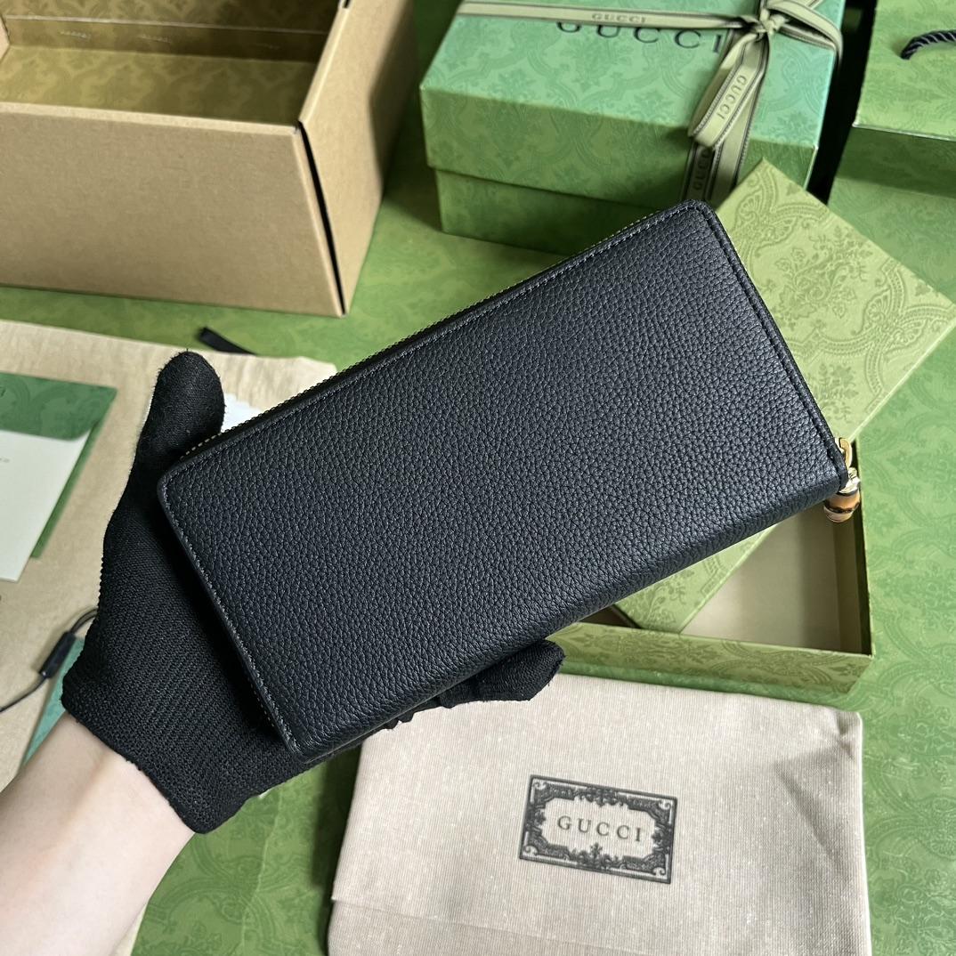 Gucci Zip Around Wallet With Bamboo(19.5*11*3cm) - DopestKickz