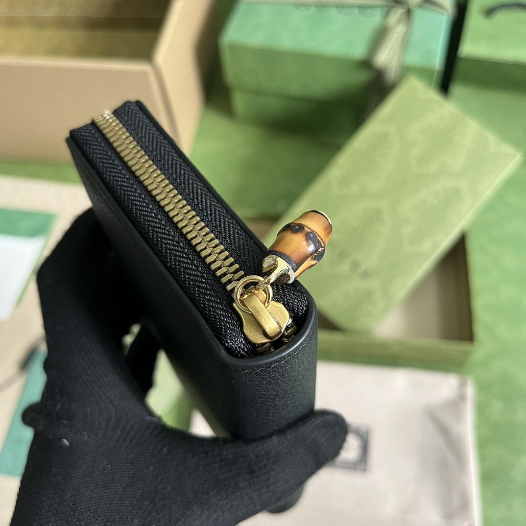 Gucci Zip Around Wallet With Bamboo(19.5*11*3cm) - DopestKickz