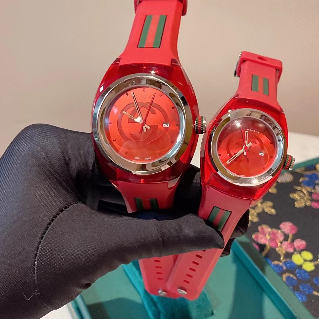 Gucci Style Silicon Round Party Style Quartz Watches - DopestKickz