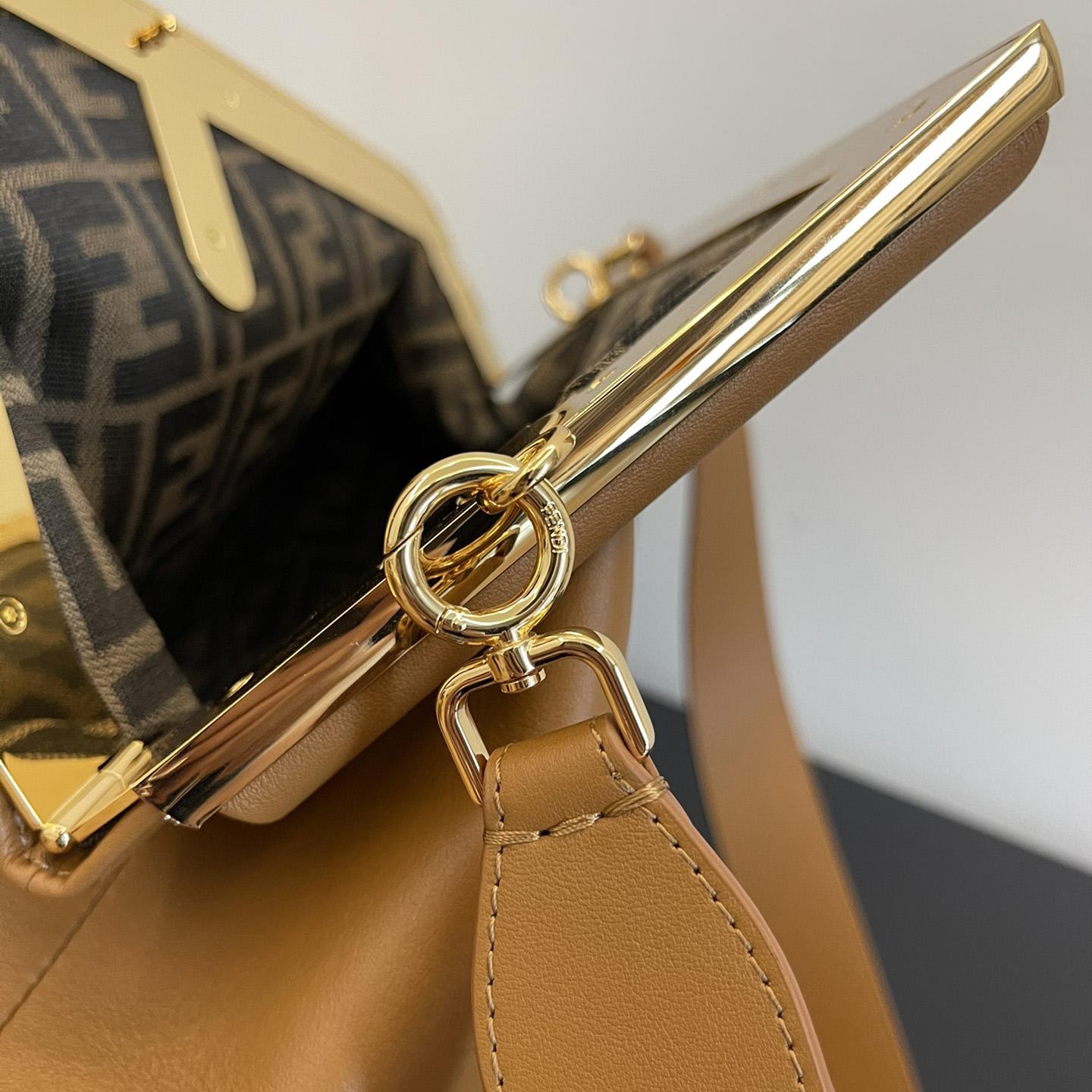 Fendi First Medium Brown Leather Bag - DopestKickz