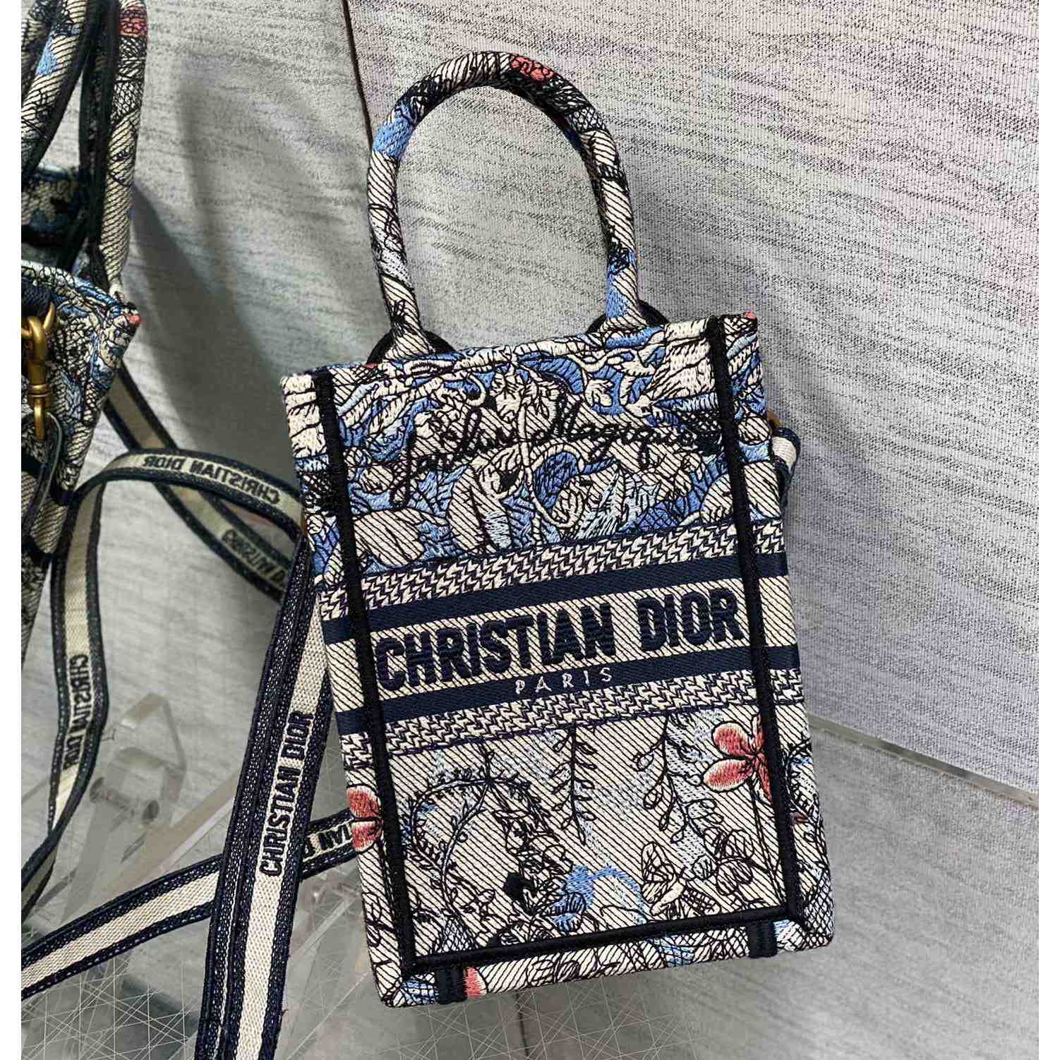 Dior Mini Dior Book Tote Phone Bag - DopestKickz