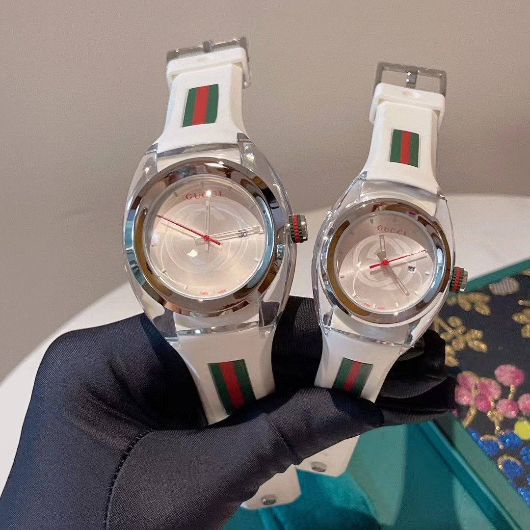 Gucci Style Silicon Round Party Style Quartz Watches - DopestKickz