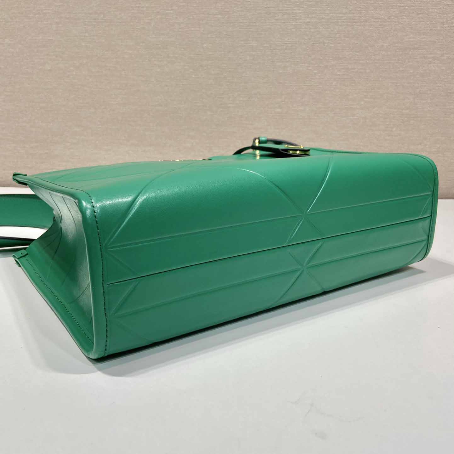 Prada Small Leather Prada Symbole Bag With Topstitching - DopestKickz