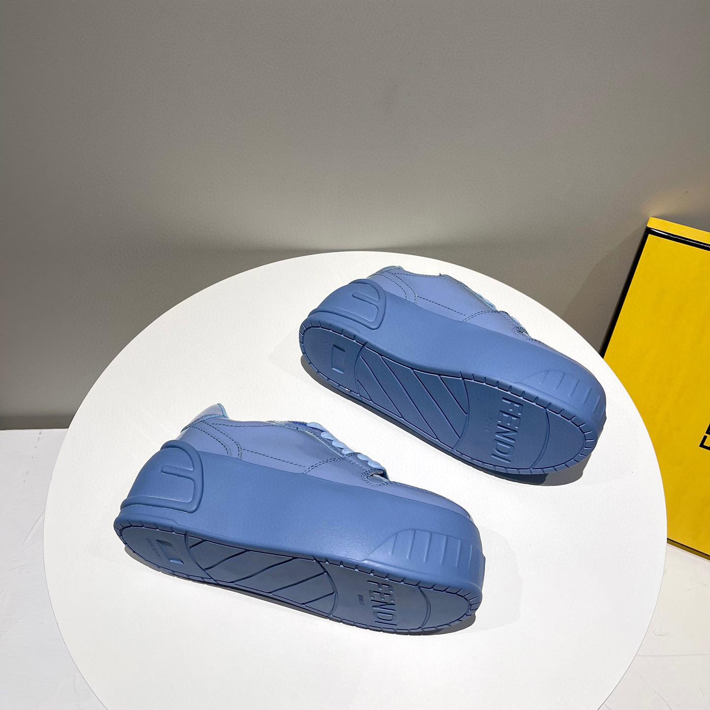 Fendi Fashion Show Blue Leather Low-Tops Sneaker  - DopestKickz