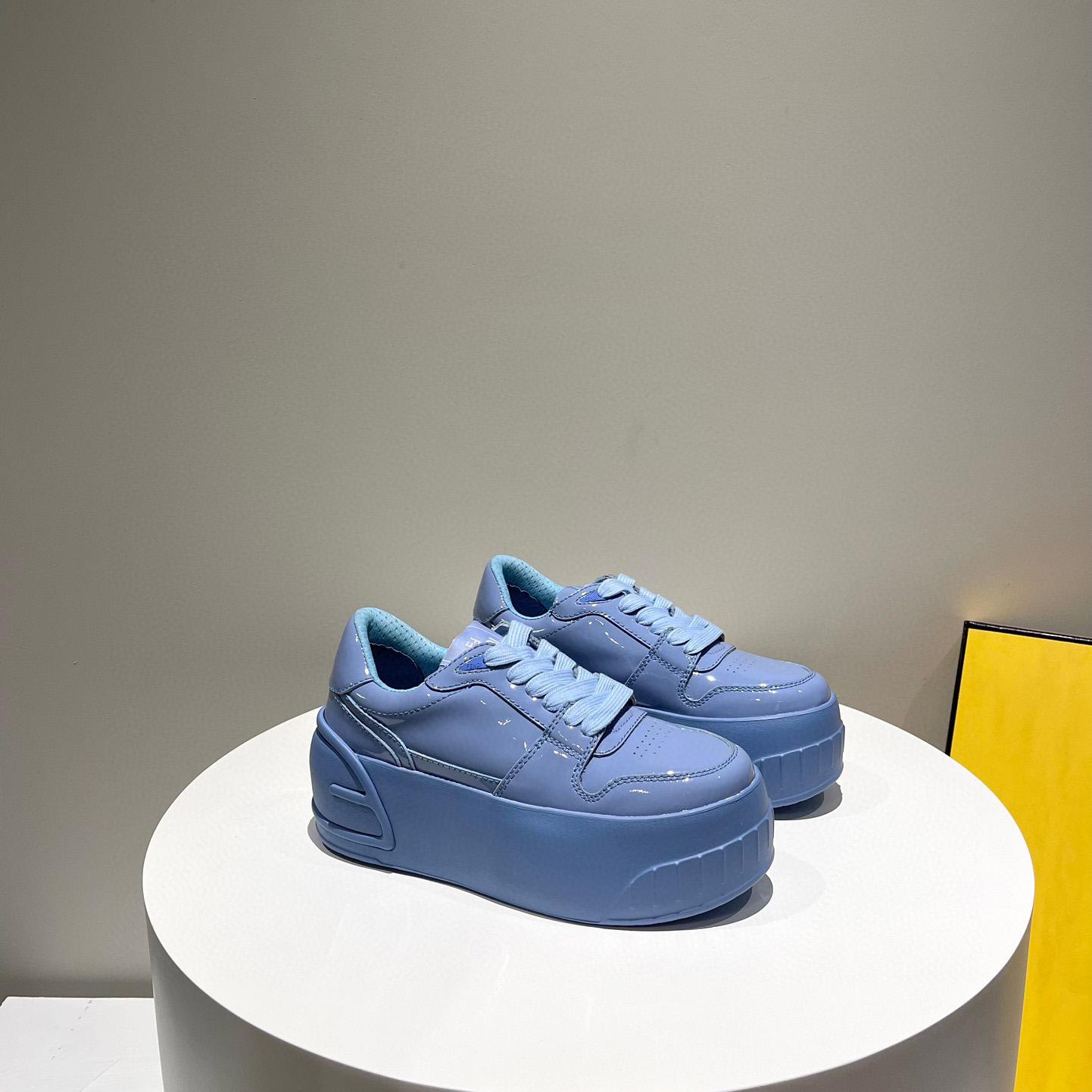 Fendi Fashion Show Blue Leather Low-Tops Sneaker  - DopestKickz
