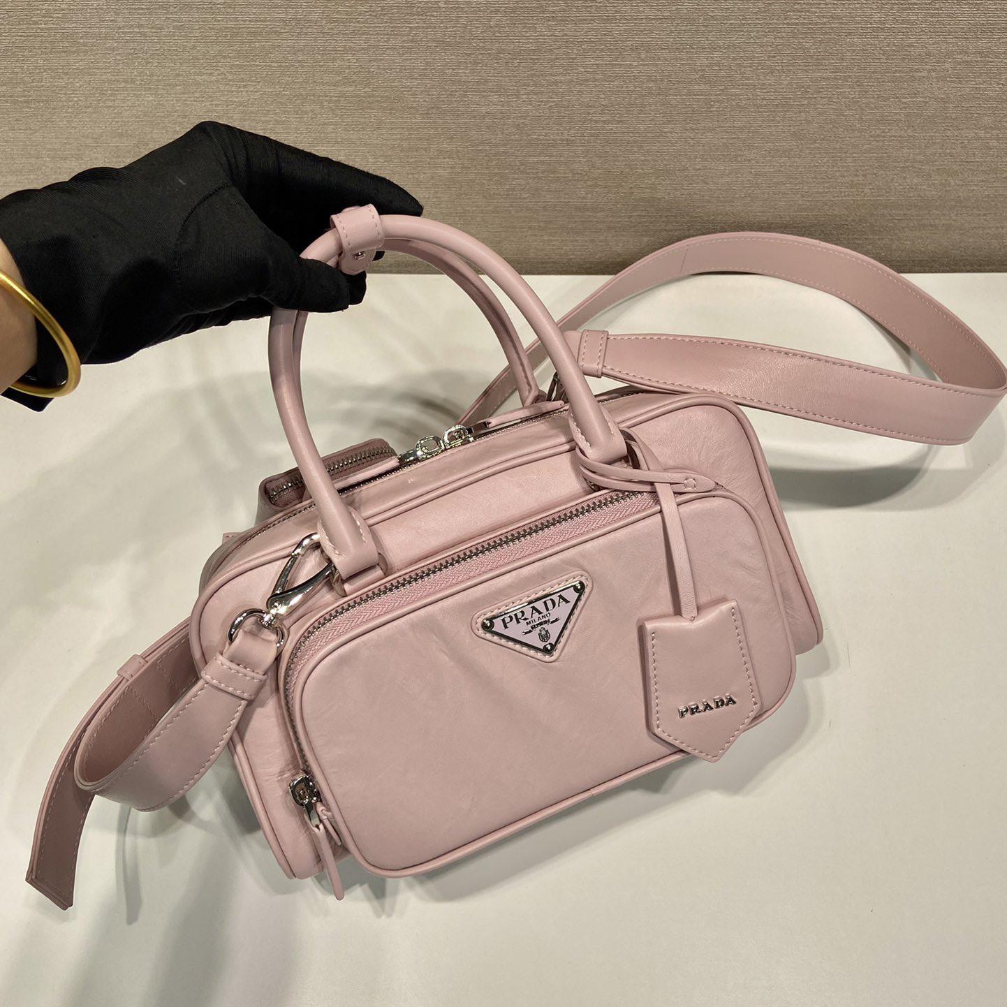 Prada Antique Nappa Leather Multi-pocket Top-handle Bag - DopestKickz