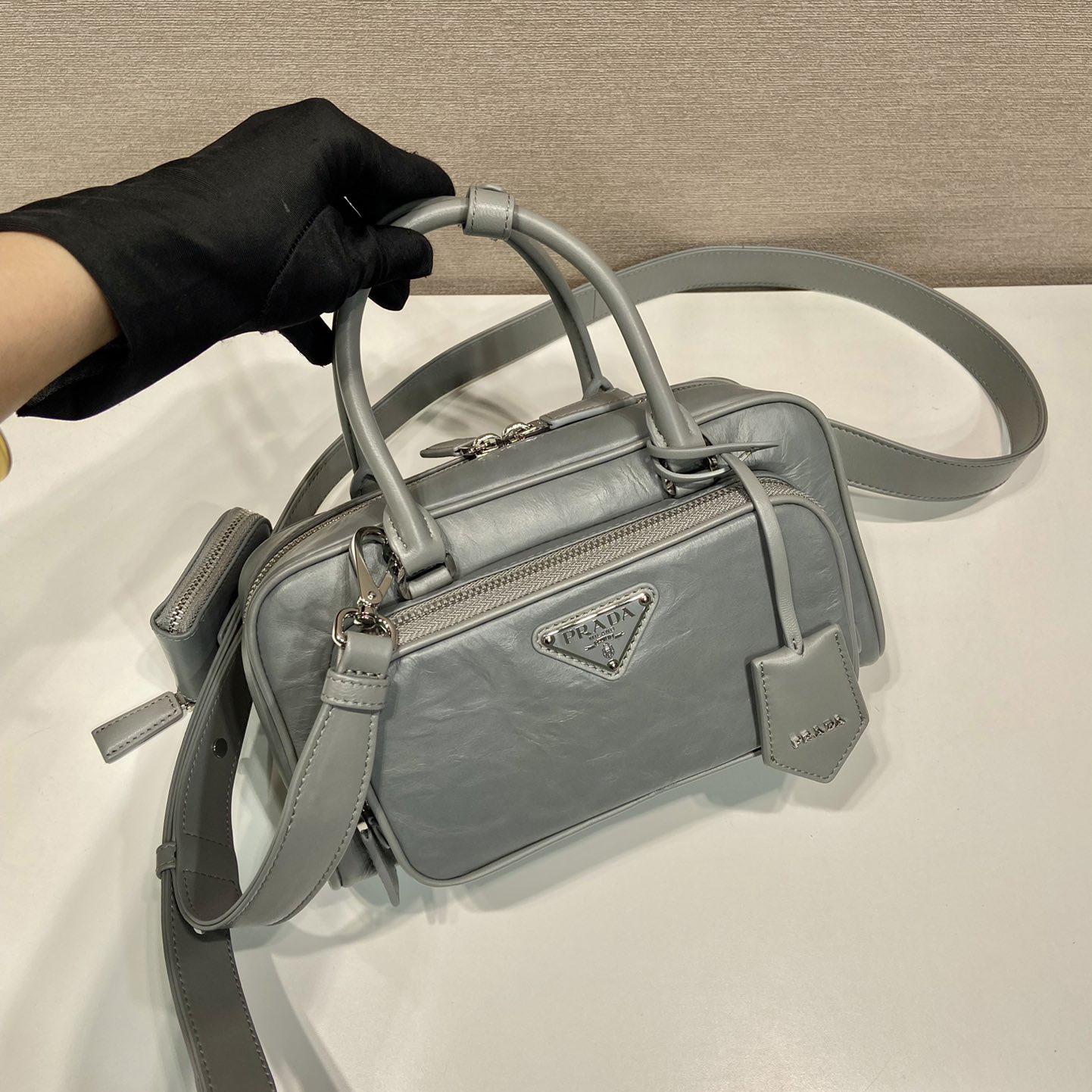 Prada Antique Nappa Leather Multi-pocket Top-handle Bag - DopestKickz