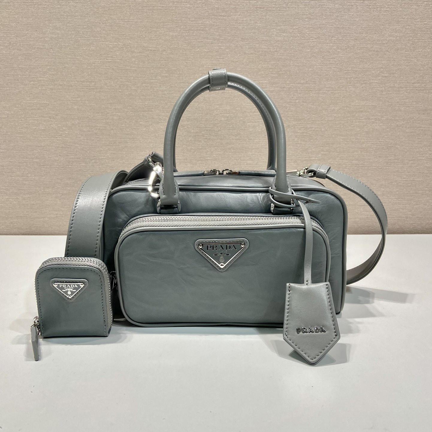 Prada Antique Nappa Leather Multi-pocket Top-handle Bag - DopestKickz