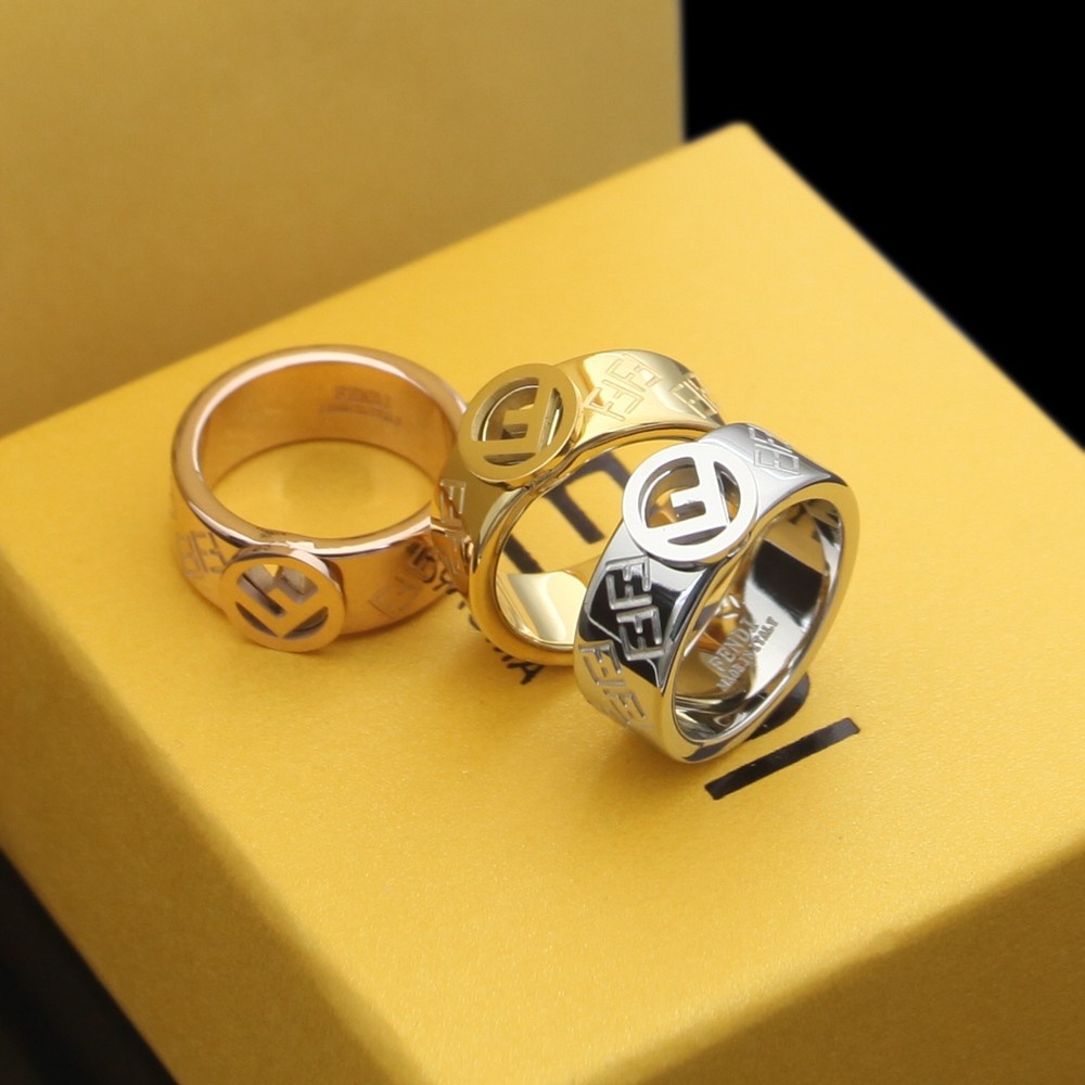 Fendi Initial Brass Ring - DopestKickz