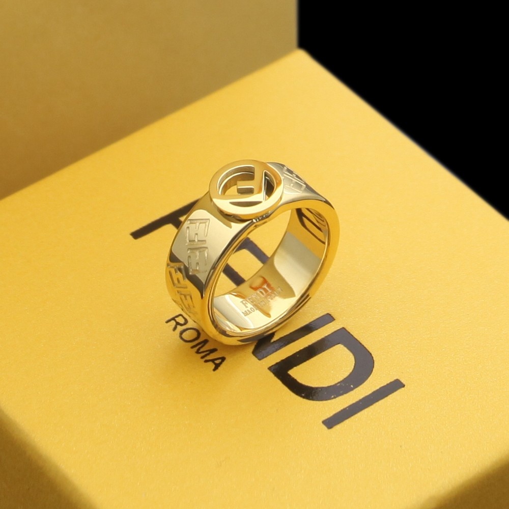Fendi Initial Brass Ring - DopestKickz
