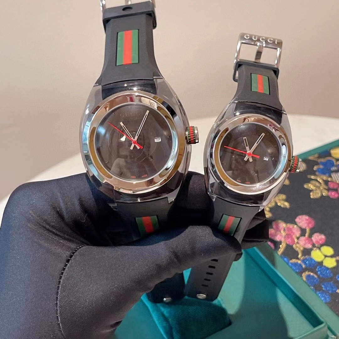Gucci Style Silicon Round Party Style Quartz Watches - DopestKickz