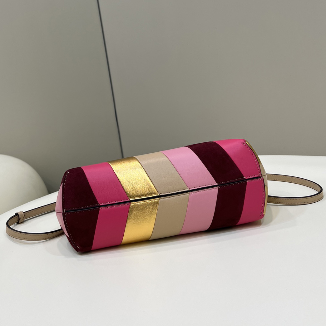 Fendi First Small Leather Bag With Multicolour Inlay - DopestKickz