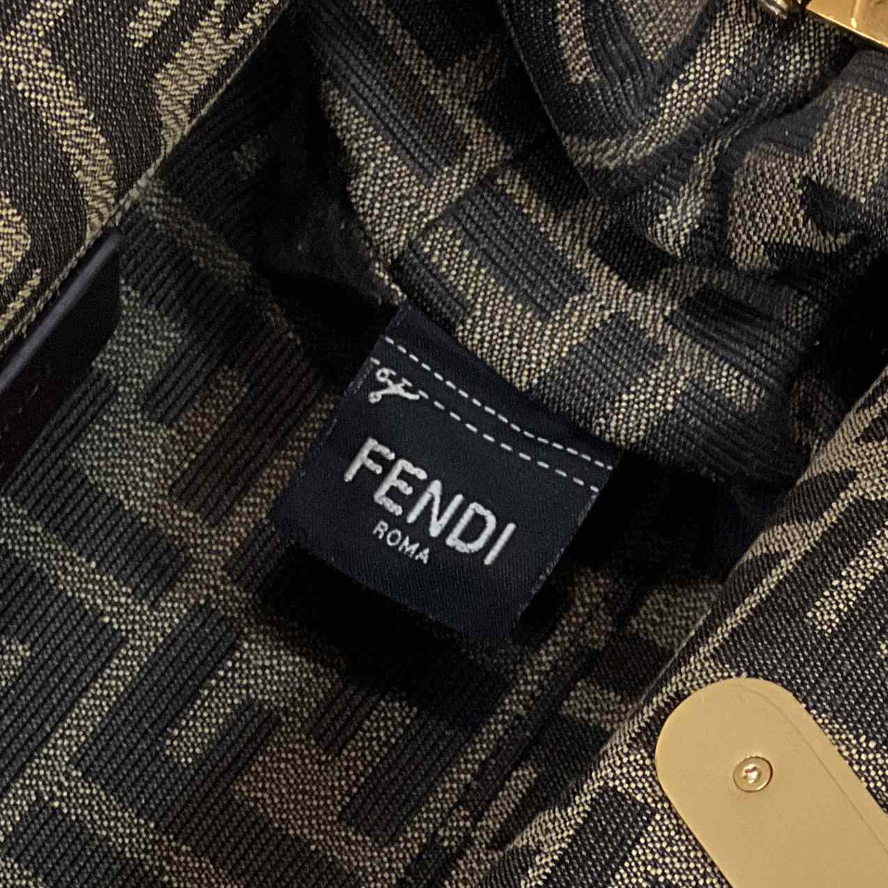Fendi First Small Leather Bag With Multicolour Inlay - DopestKickz