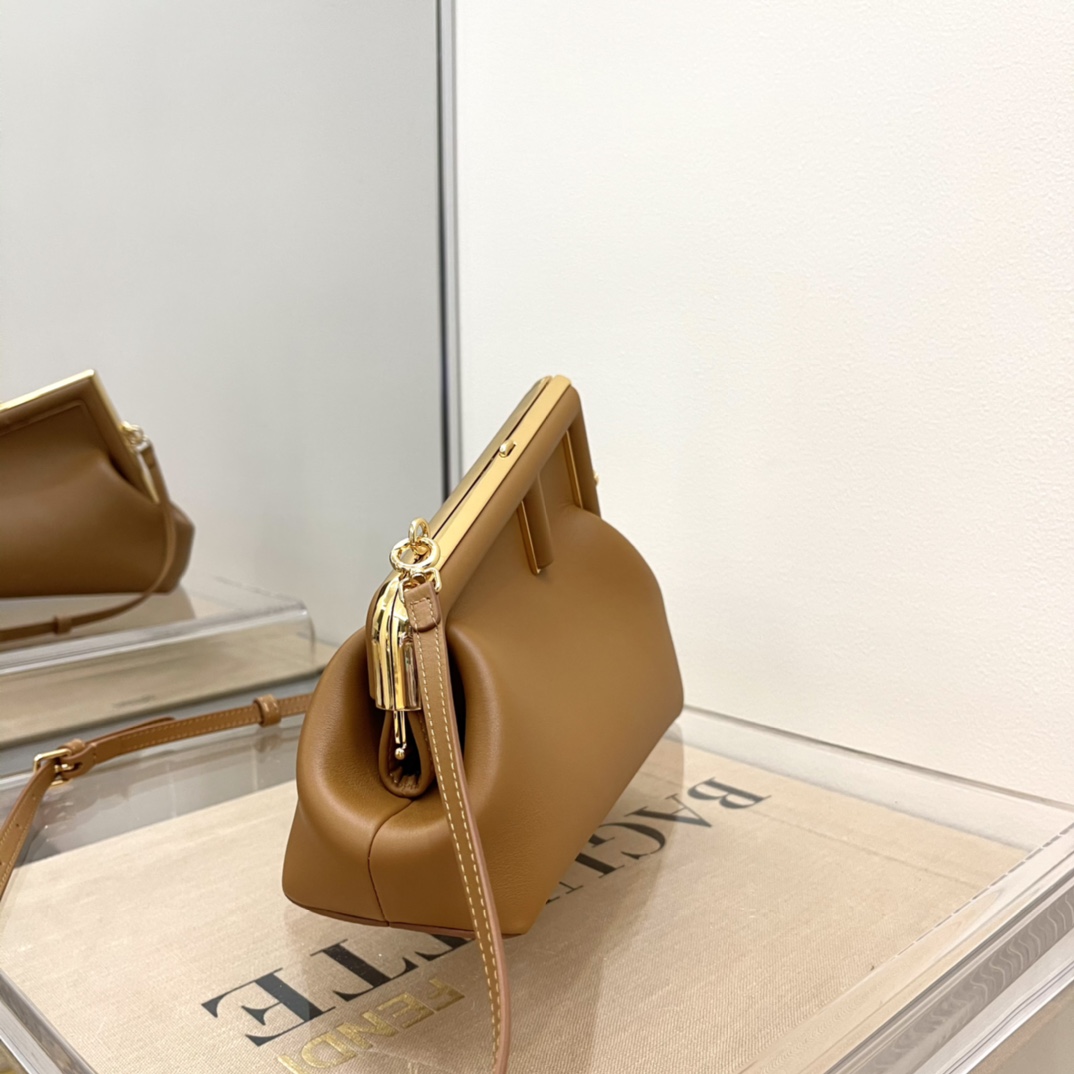 Fendi First Small Brown Leather Bag - DopestKickz