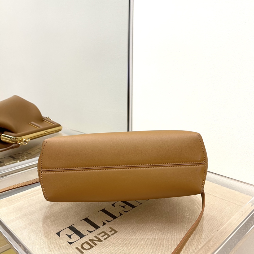 Fendi First Small Brown Leather Bag - DopestKickz