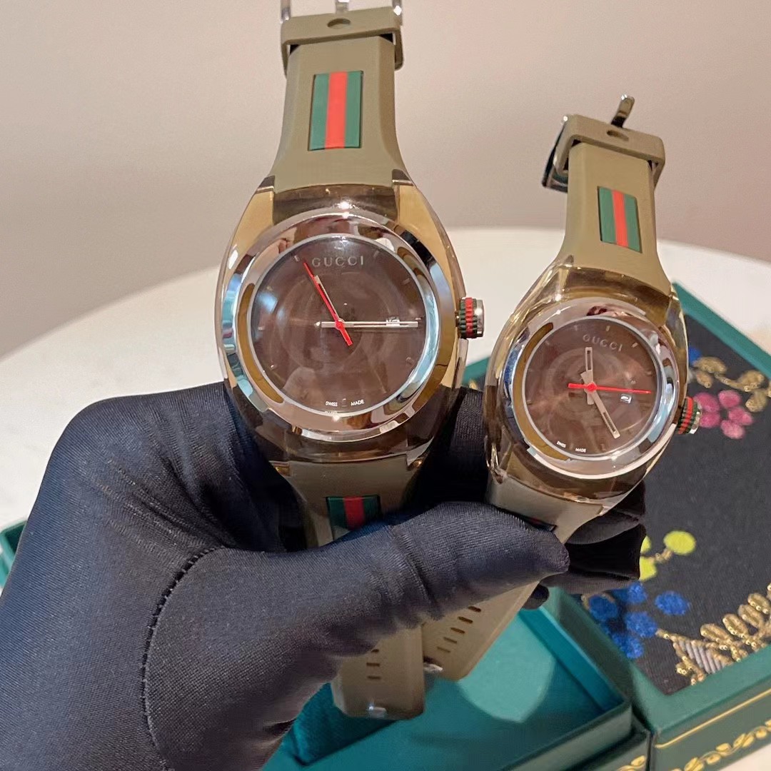 Gucci Style Silicon Round Party Style Quartz Watches - DopestKickz