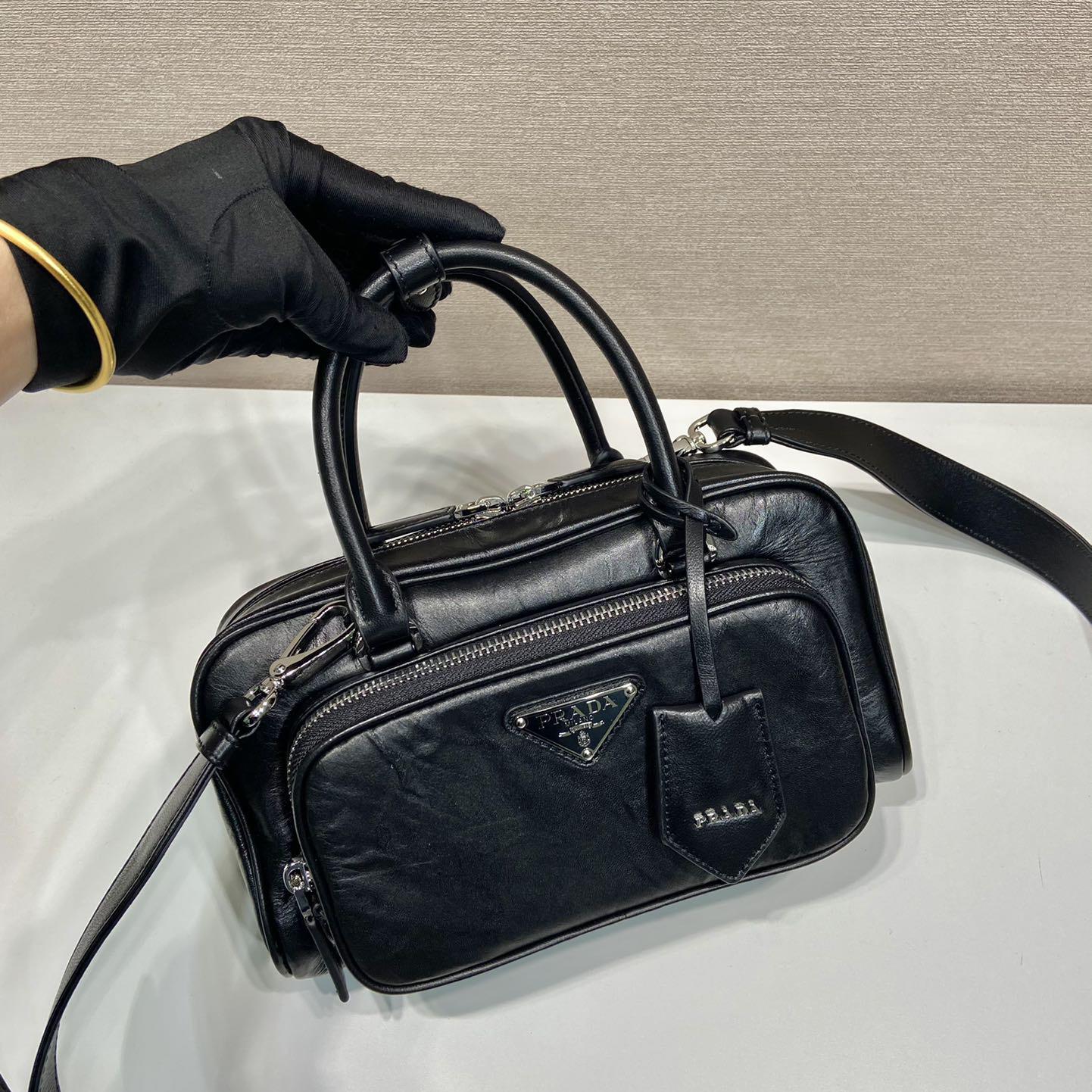 Prada Antique Nappa Leather Multi-pocket Top-handle Bag - DopestKickz