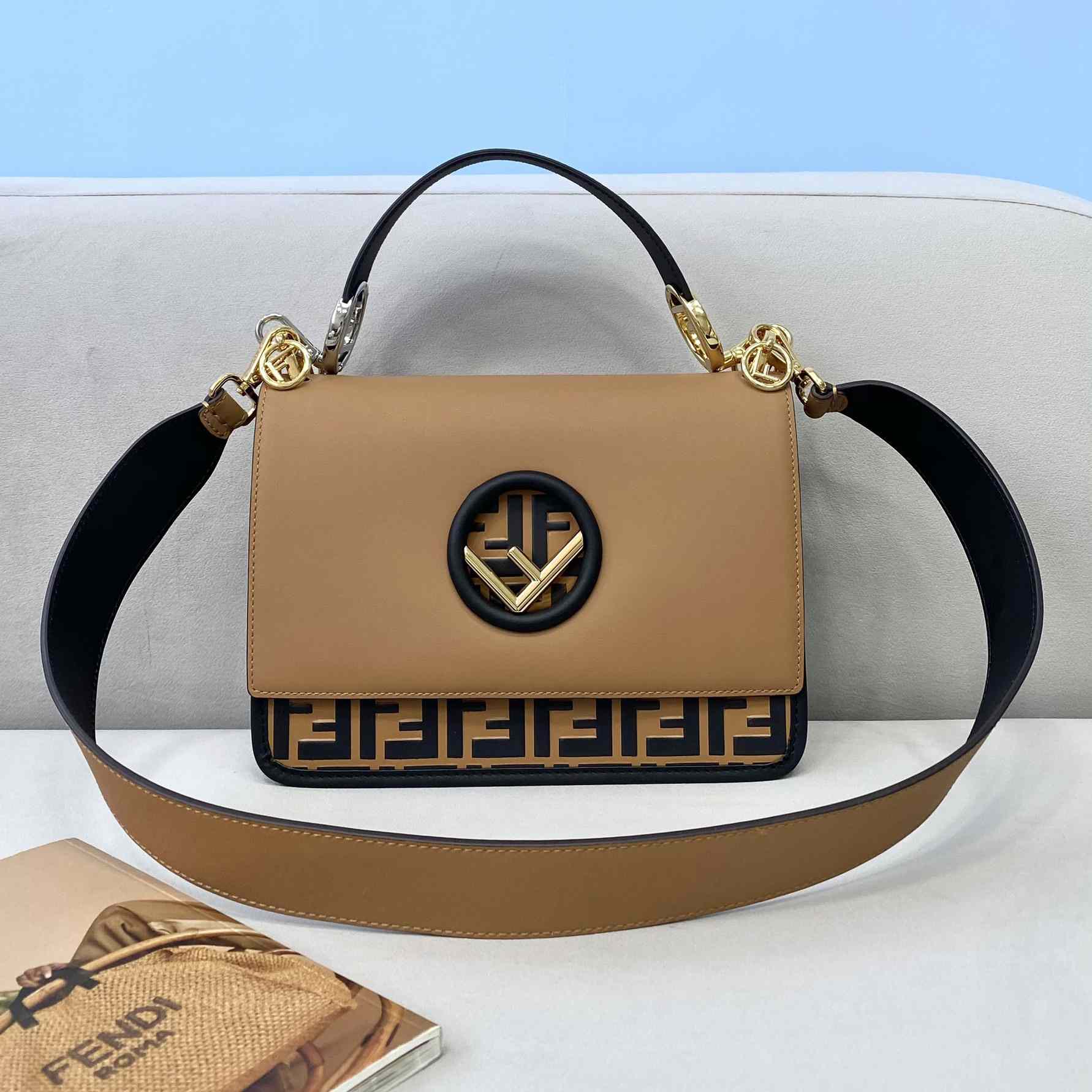 Fendi FF Logo Bottom Shoulder Bag(26cm) - DopestKickz