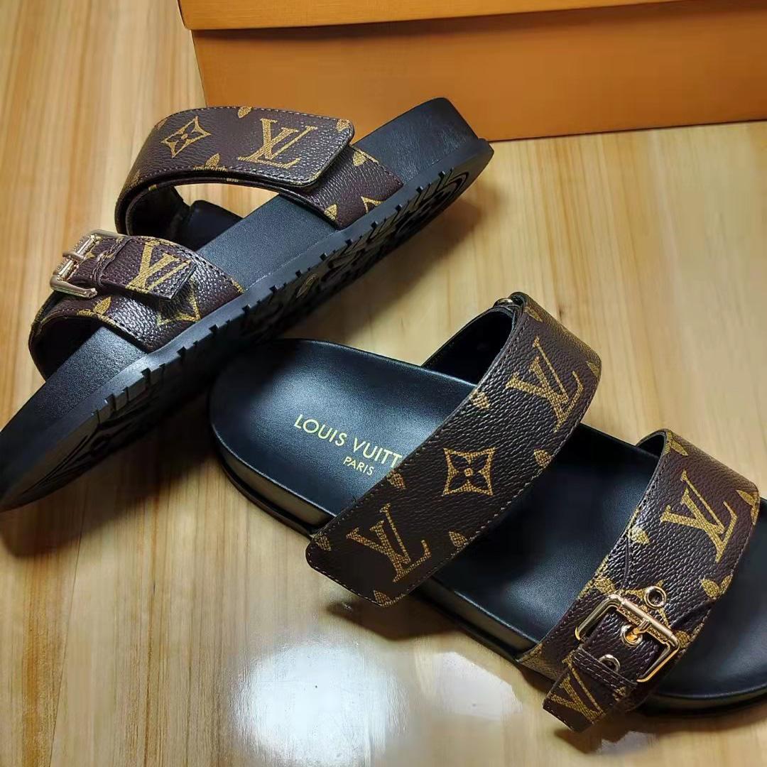 Louis Vuitton Bom Dia Flat Comfort Mule   1AAW8L - DopestKickz