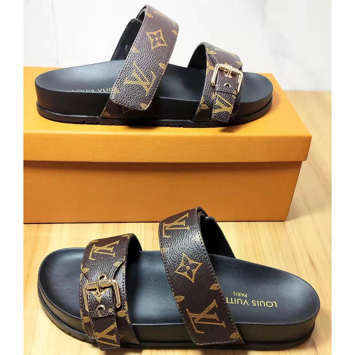 Louis Vuitton Bom Dia Flat Comfort Mule   1AAW8L - DopestKickz