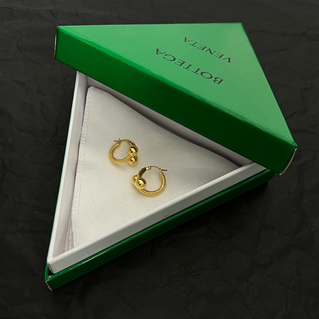 Bottega Veneta Intreccio Hoop Earrings - DopestKickz