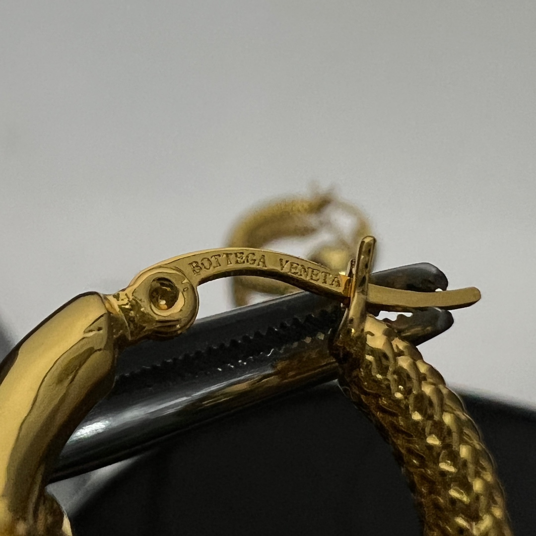 Bottega Veneta Intreccio Hoop Earrings - DopestKickz