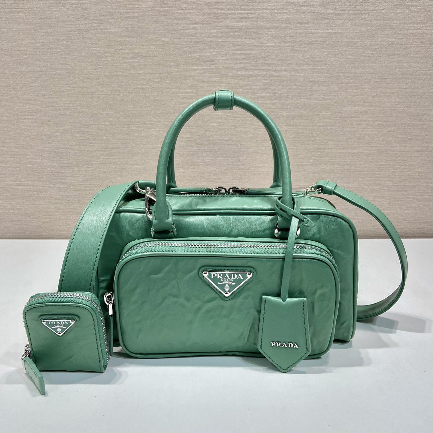 Prada Antique Nappa Leather Multi-pocket Top-handle Bag - DopestKickz