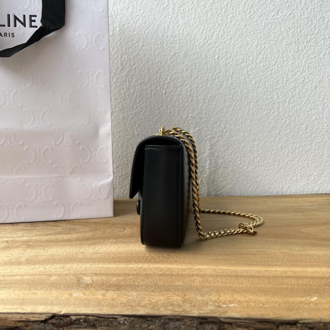 Celine Chain Shoulder Bag Cuir Triomphe In Shiny Calfskin - DopestKickz