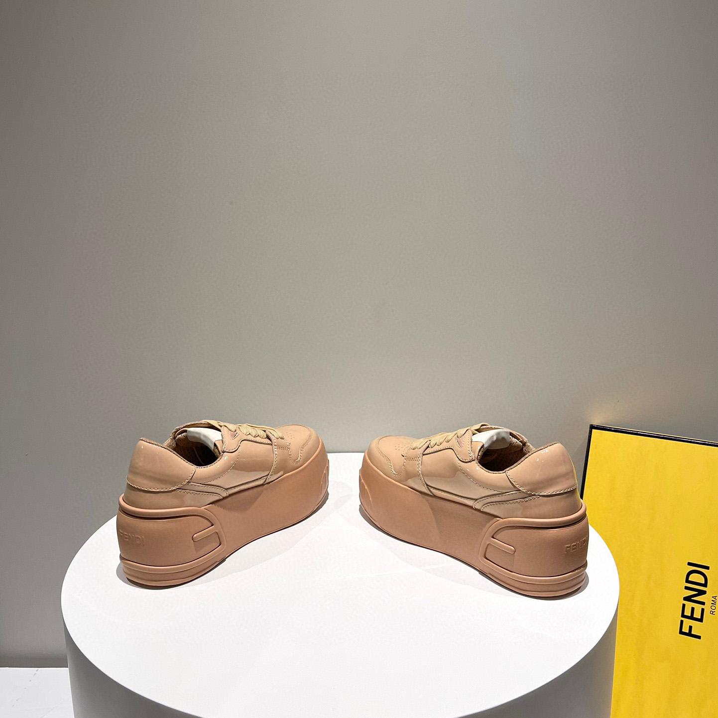 Fendi Fashion Show Beige Leather Low-Tops Sneaker  - DopestKickz